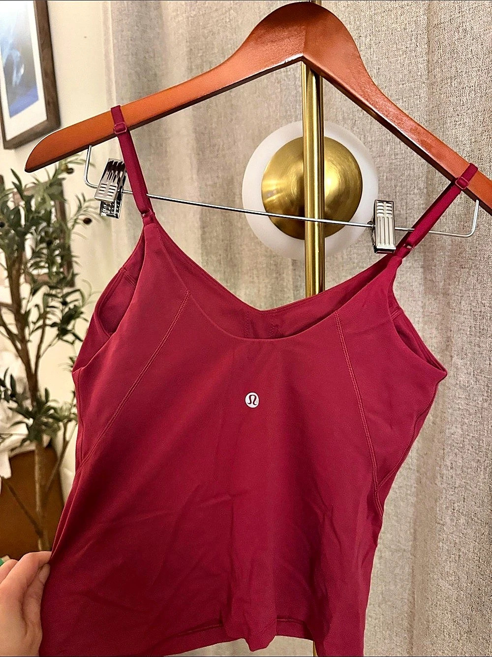 lululemon Align Cropped Cami Tank Top cherry red pink